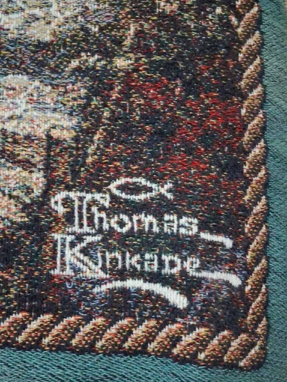 Thomas Kinkade Lighthouse Pathway Tapestry - Blue, Green, Brown